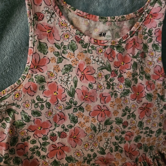 H&M Floral Pink and Green Kids Dress - Picture 2 of 3